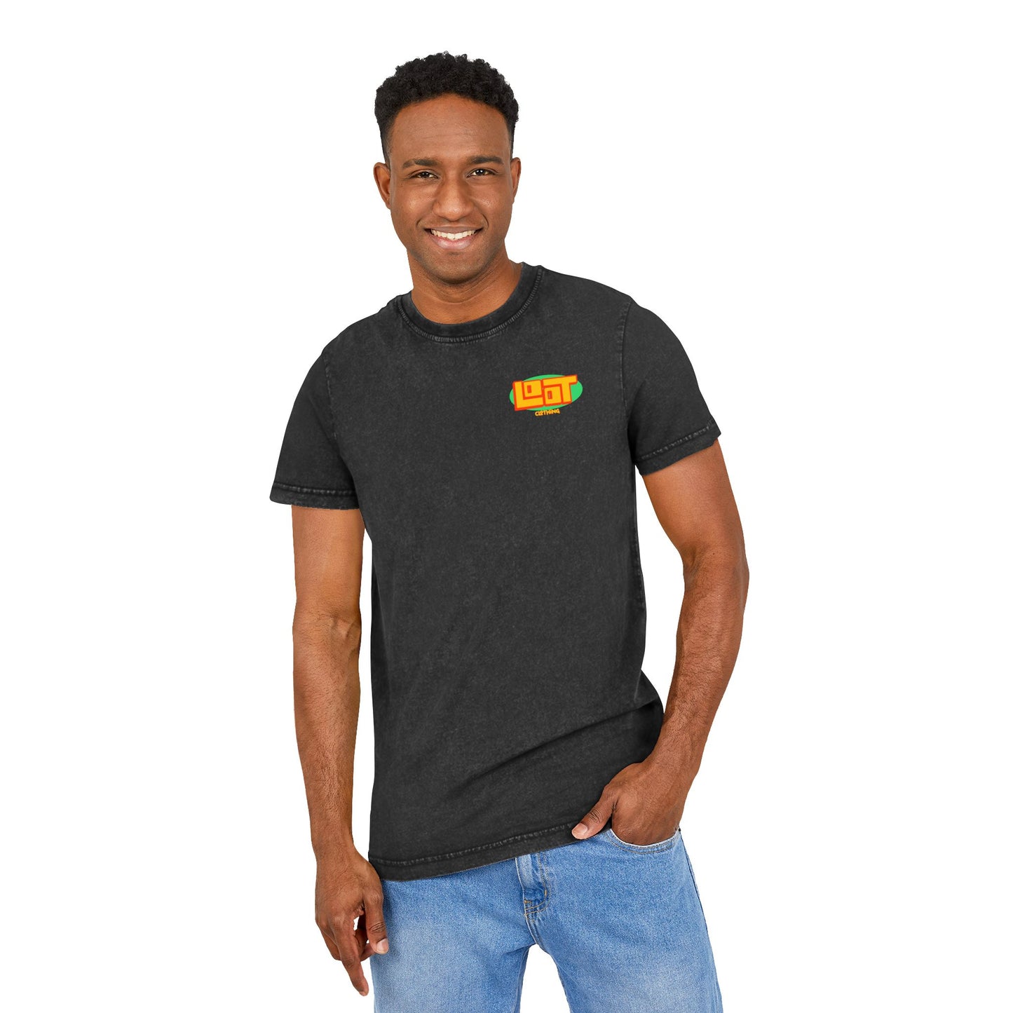 Acid Washed Graphic Tee for Trendy Style