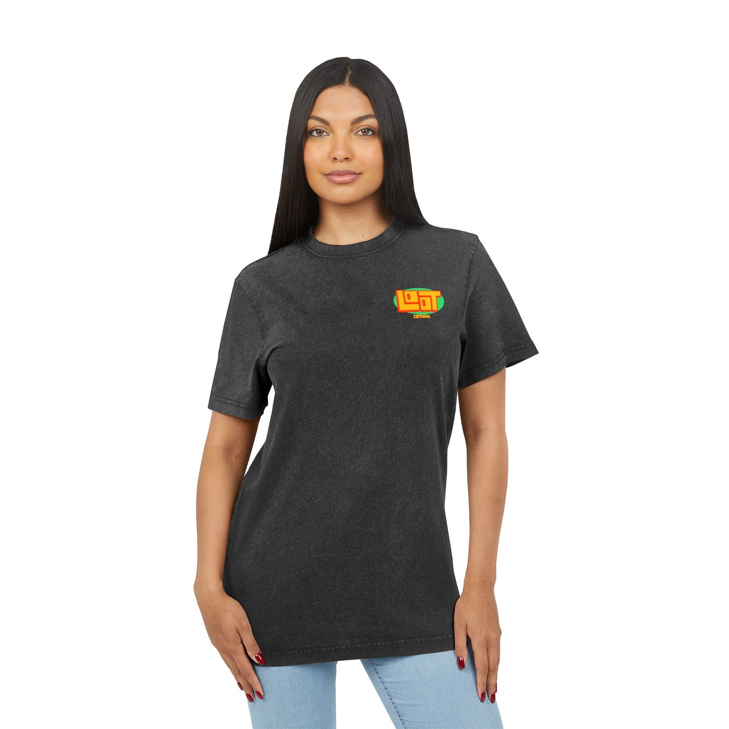 Acid Washed Graphic Tee for Trendy Style