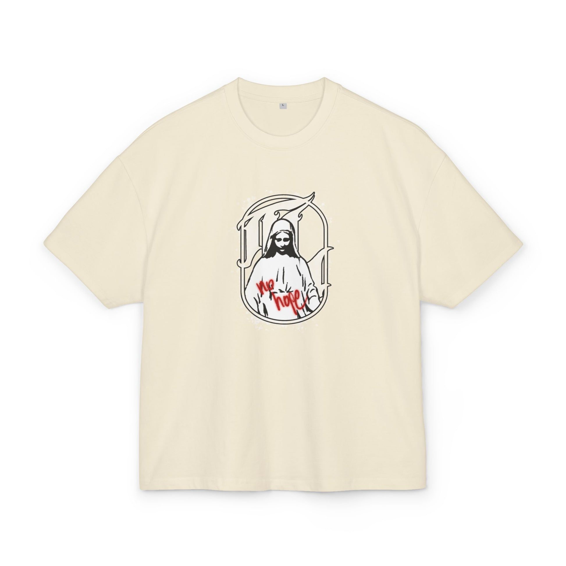 sand t-shirt with a graphic design on a white background, front