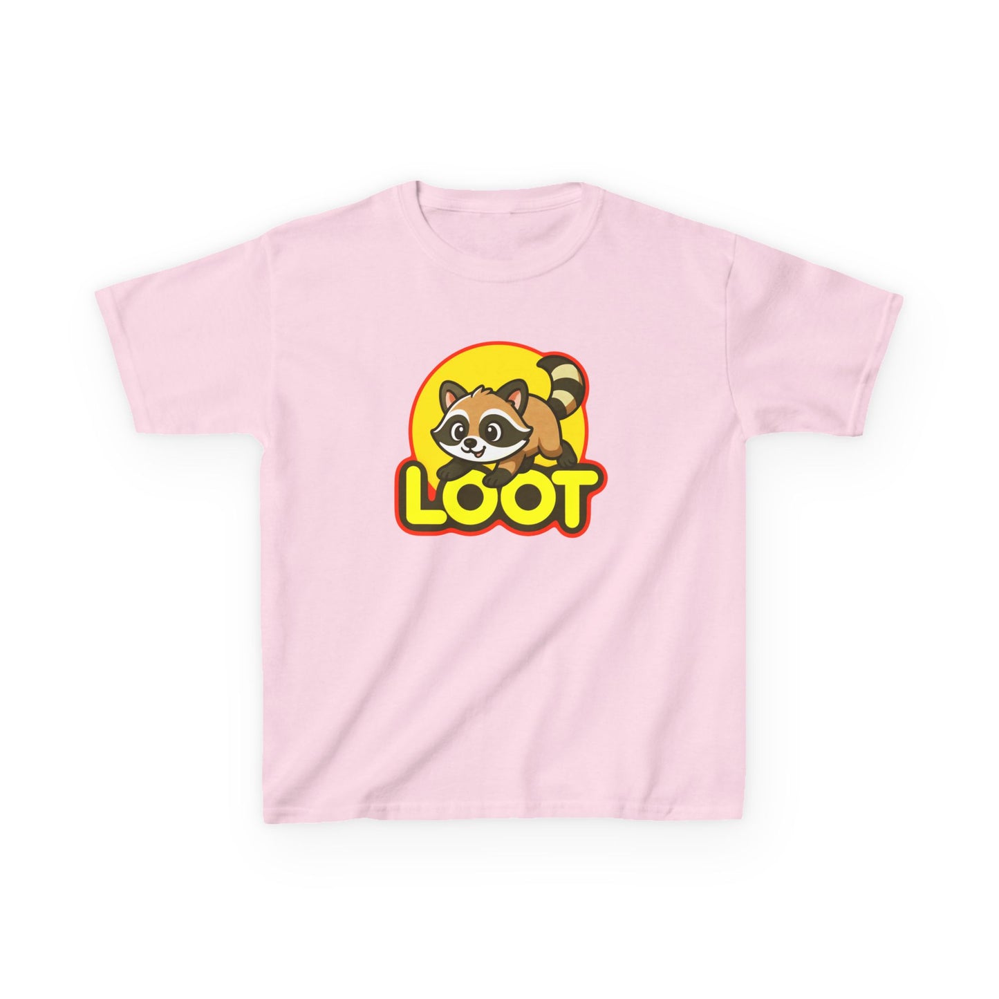 Kids Cartoon Raccoon Tee, Fun Kids' T-Shirt, Cute Animal Shirt, Kids Wear, Birthday Gift, Playtime Apparel